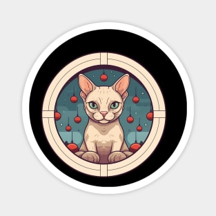 Devon Rex Cat Xmas Ornament, Love Cats Magnet